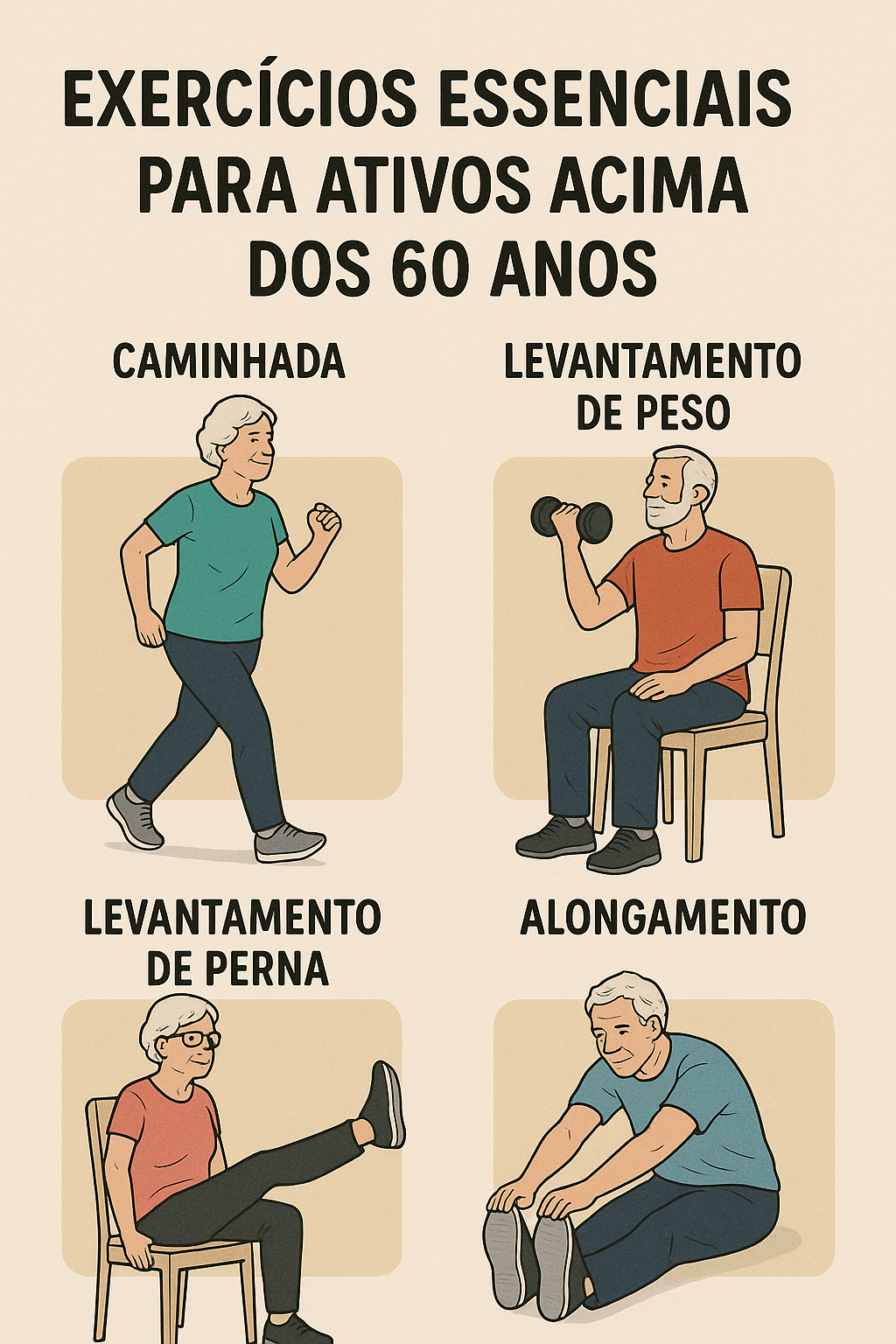 Exercícios Essenciais para Ativos Acima dos 60 Anos